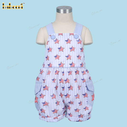Boy Bubble In Blue US Flag Star shape - BC1253