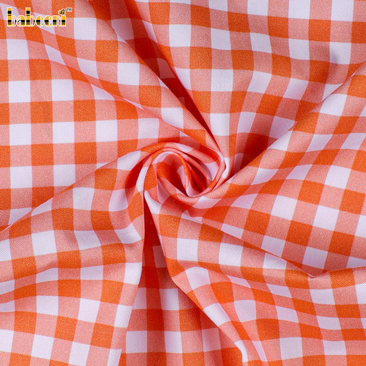 B43ECO - Orange check fabric eco printing