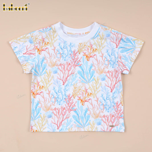 BC1403 – Boys’ Denim Shortall with Embroidered Sea Motifs