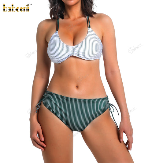 Reversible Bottom Bikini Set - High Waisted, Tummy Control, Full Coverage - AMZ004