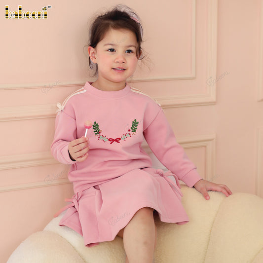 Pink Fleece Layered Skirt Dress – DR4279