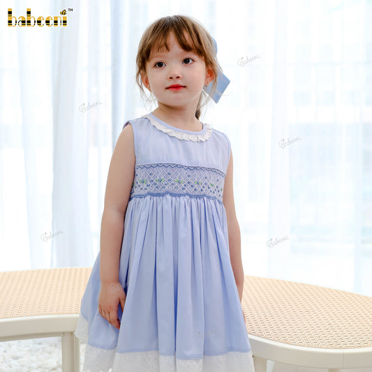 DR4437 – Girls’ Elegant Sleeveless ECO Smocked Dress