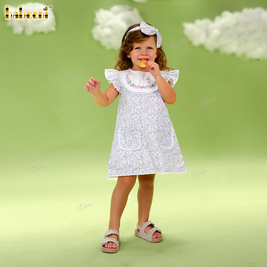 DR4546 - Cottage Garden Dress with Hand Embroidered Collar