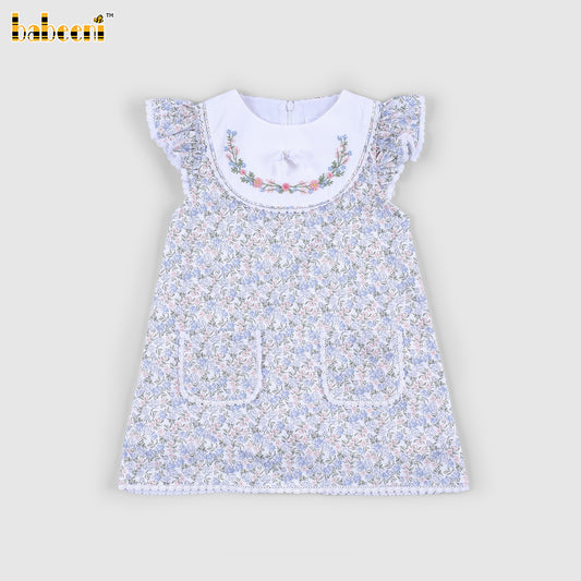 DR4546 - Cottage Garden Dress with Hand Embroidered Collar