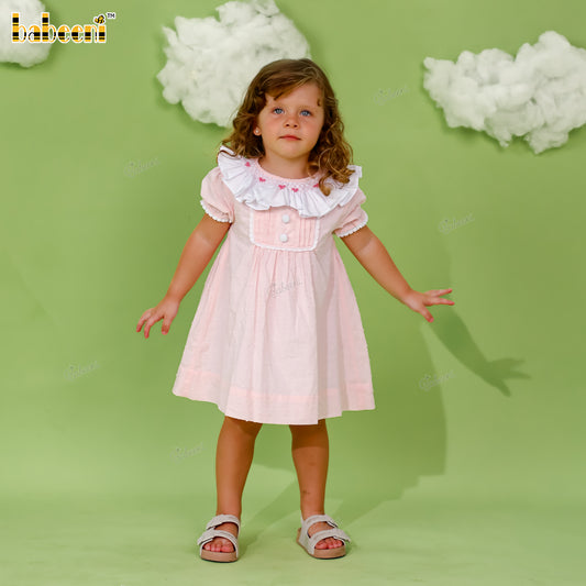DR4547 - Rosy Ruffle Collar Dress