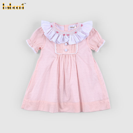DR4547 - Rosy Ruffle Collar Dress