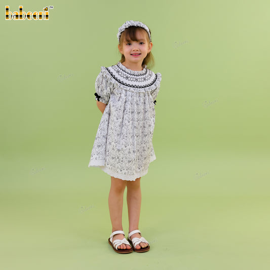 DR4566 - Midnight Bloom Smock Dress