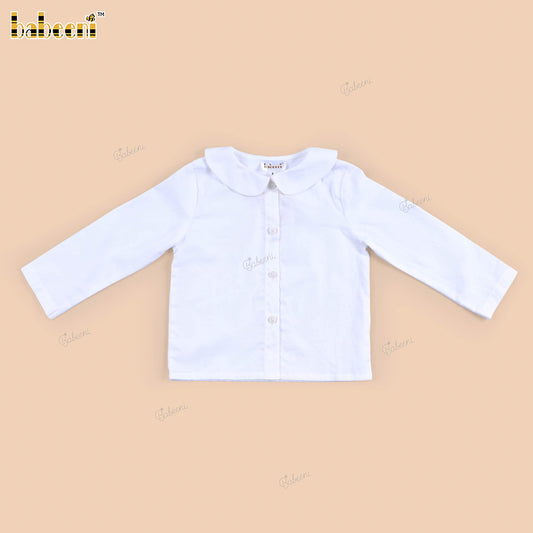DR4572 – Elegant White Long Sleeve Top