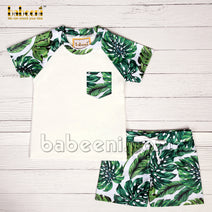 Nice tropical forest swim short set for little boy - FWB 11