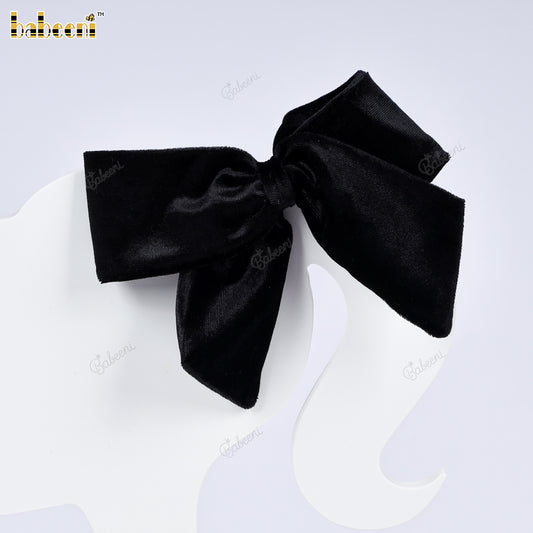 Black Velvet Hair Bow for children - VAA012