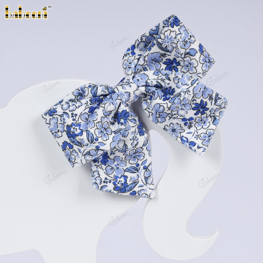 Blue Blossom Classic Bow Clip - VAA009