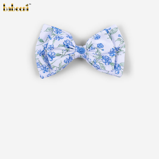HB209 - Girls Floral Print Bow Hair Clip