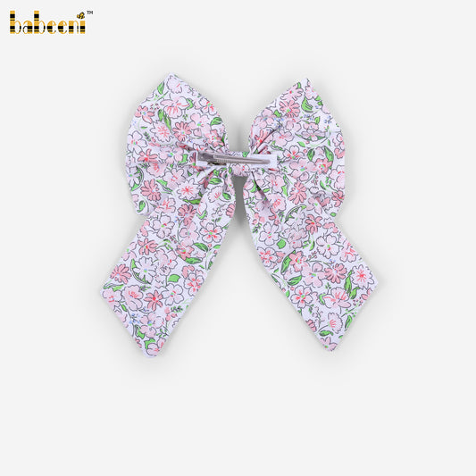 HB213 - Girls' Floral Cotton Hair Bow