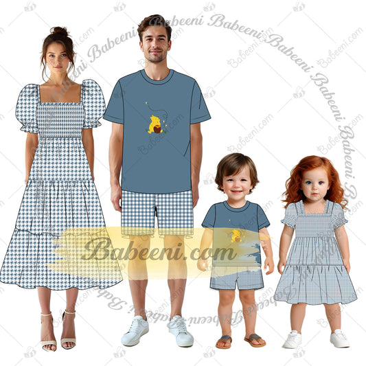 K307- Blue stone plain knit