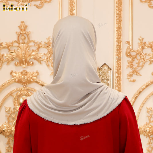 SC02 – Stretch Cotton Hijab with Silver Rhinestones