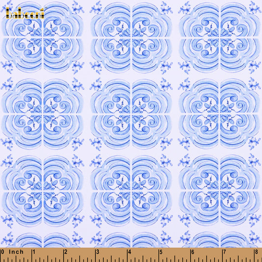 PP1057 – Blue Tile Print Fabric