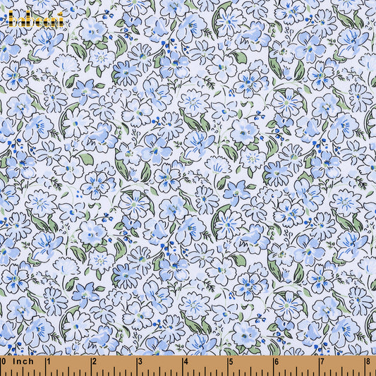 PP1060 – Blue Floral Vine Fabric