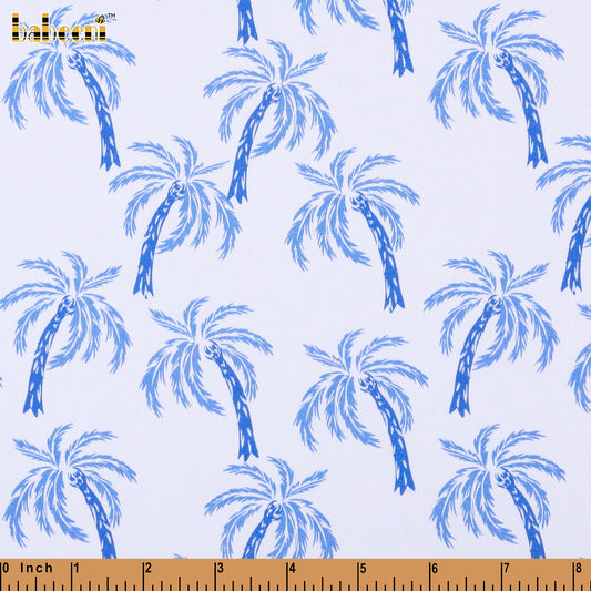 PP1071 - Blue Tropical Palm Fabric
