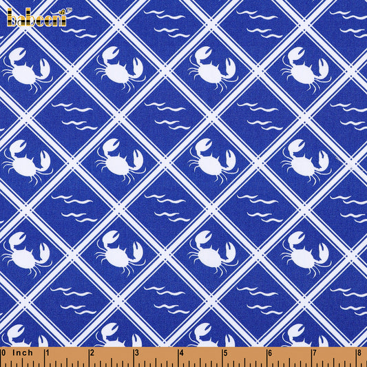 PP1087 - Classic Blue Bunny Lattice Fabric