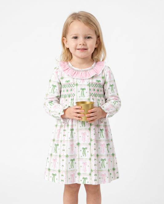 DR4663 - Girls' St. Patrick's Day Smocked Dress