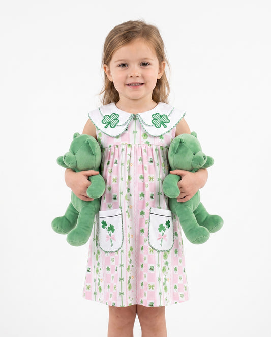 DR4661 - Shamrock Print Girls A-Line Dress