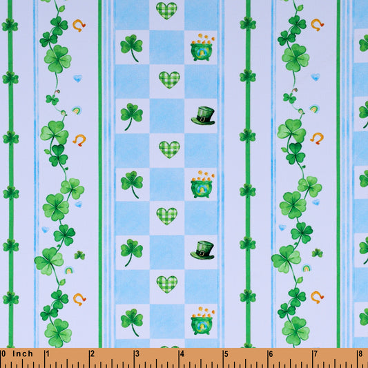 PP1099 - Sky Blue Clover Stripe