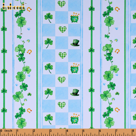 PP1099 - Sky Blue Clover Stripe