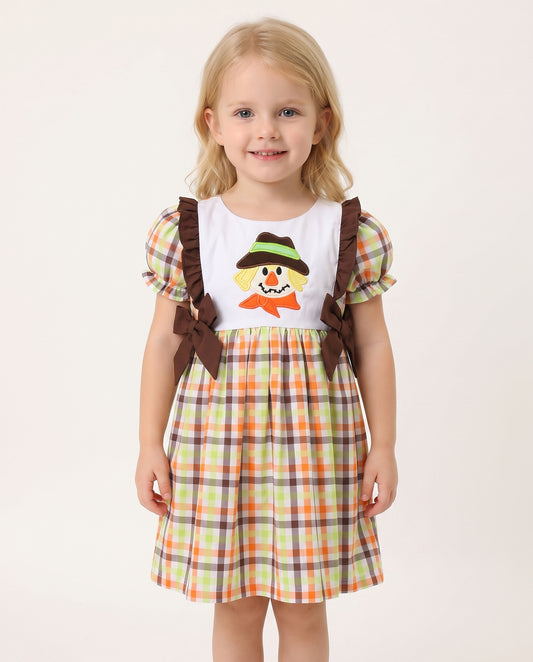 Scarecrow applique baby dress - DR3748