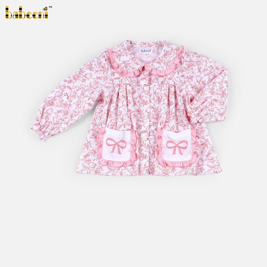 DR4563 - Pink Cottage Garden Long Sleeve Top & Elastic Pants Set
