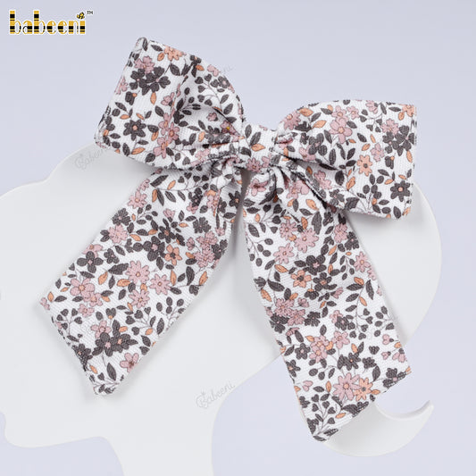 Floral Cotton Hair Bow - VAA002