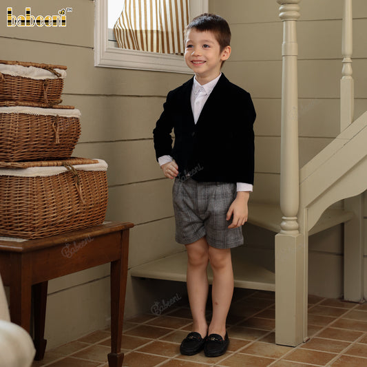 Boys' Corduroy Vest, Stretch Wool Pants & White Shirt Set - VAB004