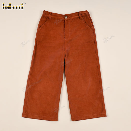 Straight-Leg Corduroy Pants for Girls - VAG031
