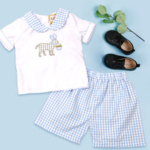 Cute Easter appliqued baby boy clothing set – BC 989