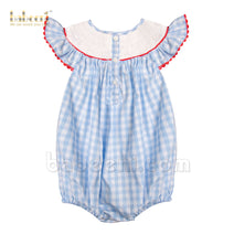 Back to school smocked girl bubble - DR 3091