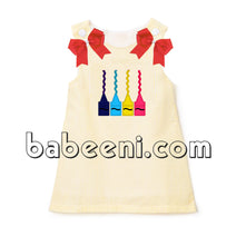 Colorful crayon applique dress - DR 2499