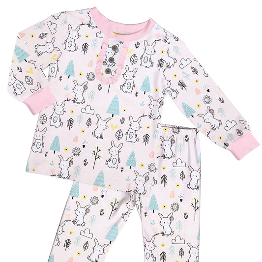 CD34- Naive rabbit thin cardigan printing 4.0 fabric