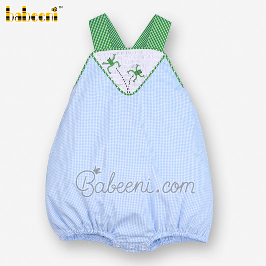 Frog embroidery boy bubble – BC 1013