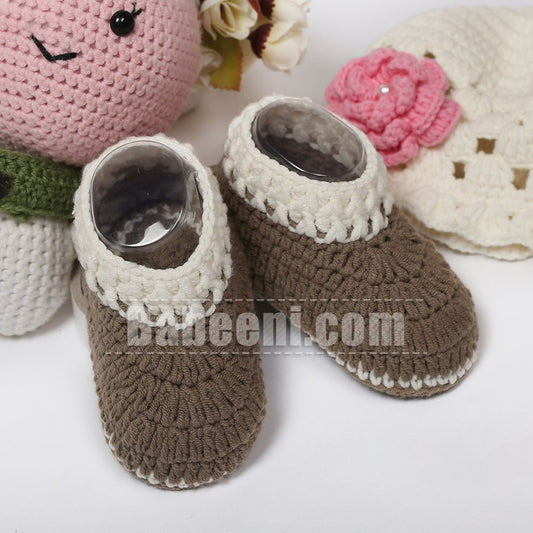 Brown Crochet Shoes for Little Baby- CAS 04