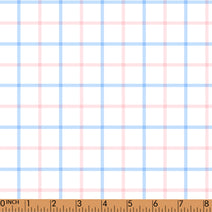 PP170-blue,pink plaid printing 4.0 fabric