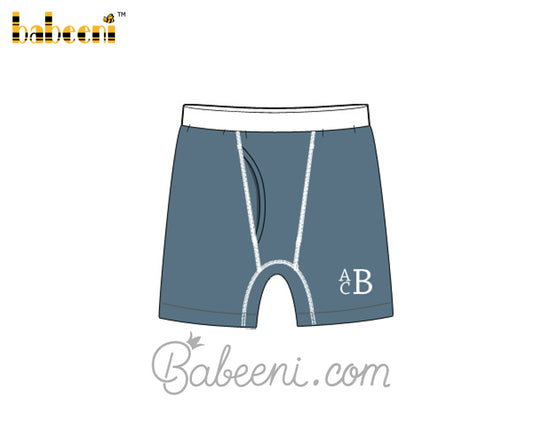 Blue stone monogram man underwear - UM 11