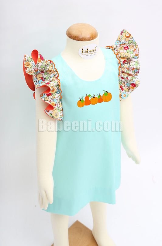 Baby Girl  3D Ruffle Dancing Embroidery Dress- DR 2832