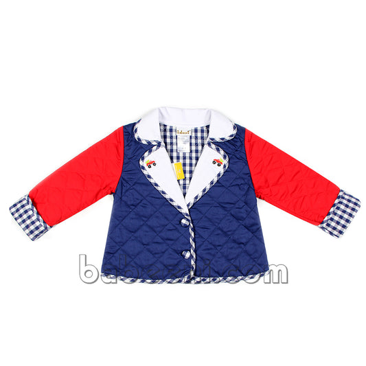 Chirstmas Truck Quilted Coat - QC 80