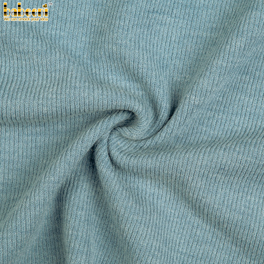 CD14- Blue plain thick cardigan fabric