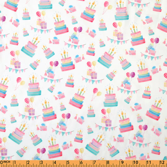 F71- pink cake woven printed 4.0 fabric