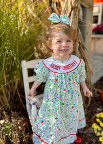 Merry Christmas smocked dress