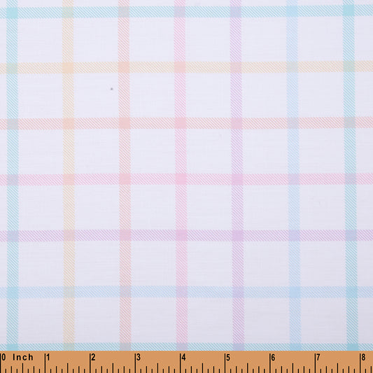 F167- Mulicolor windowpane large woven printing 4.0