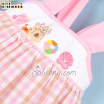 Sandy Castle hand smocked baby dress - DR 3441