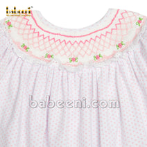 Mystery Geometric embroidered girl dotted dress - DR 3013