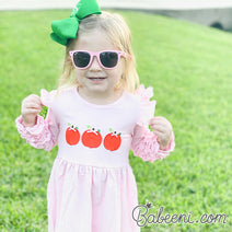 Pumpkin applique dress