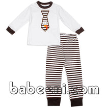 Cute turkey tie appliqued knit loungewear - BC 560